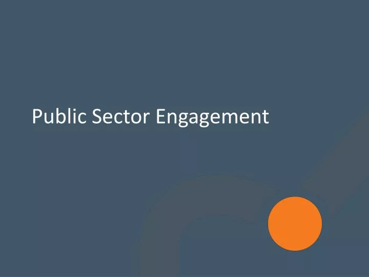 public sector engagement