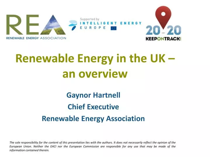 renewable energy in the uk an overview