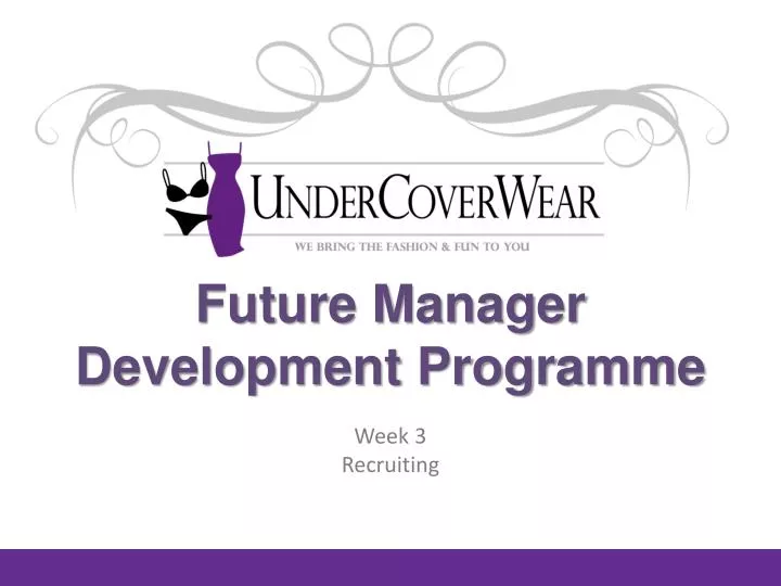 future manager development programme