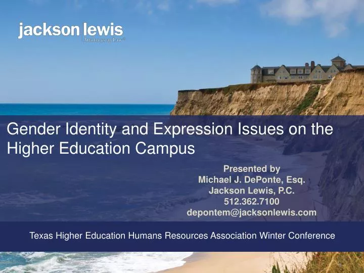 gender identity and expression issues on the higher education campus