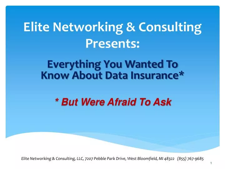 elite networking consulting presents