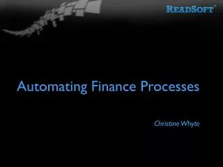 Automating Finance Processes