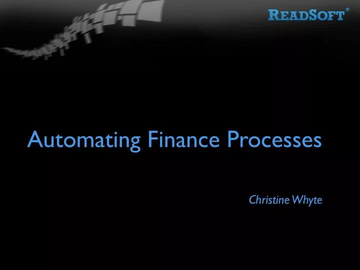 automating finance processes