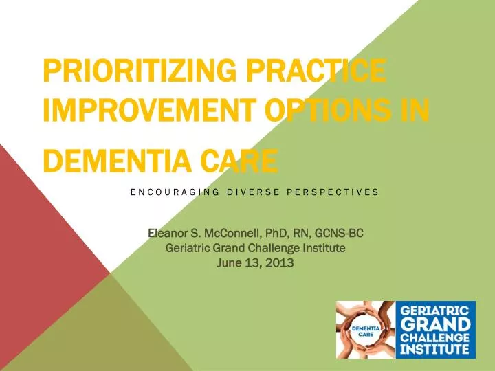 prioritizing practice improvement options in dementia care
