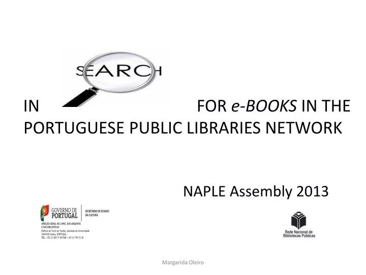 in for e books in the portuguese public libraries network