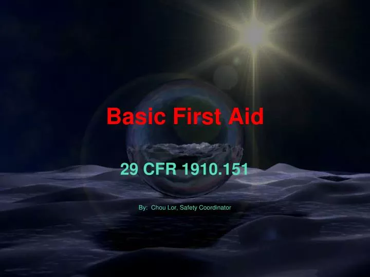 basic first aid