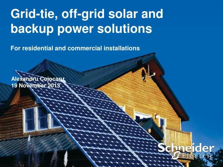 grid tie off grid solar and backup power solutions