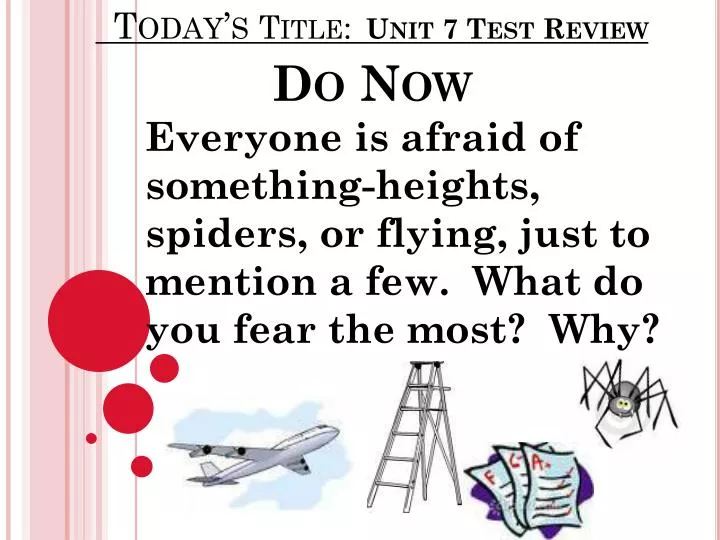 today s title unit 7 test review do now
