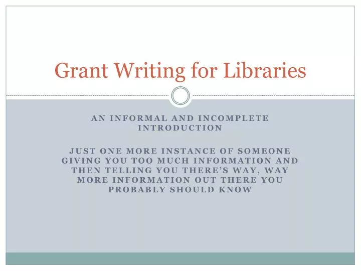 grant writing for libraries