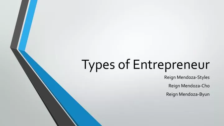 types of entrepreneur