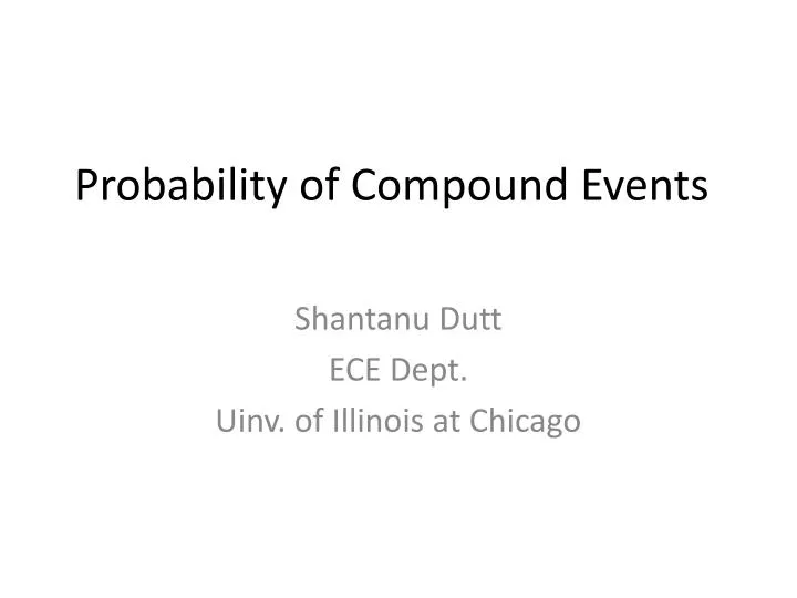 probability of compound events