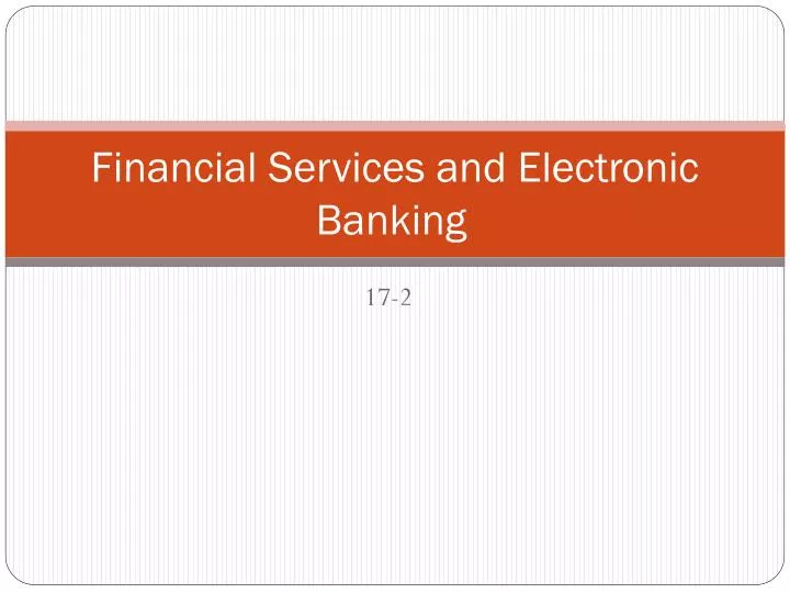 financial services and electronic banking