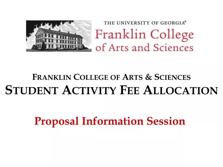 franklin college of arts sciences student activity fee allocation