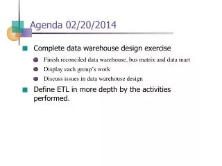 Agenda 02/20/2014