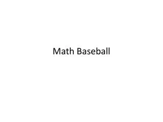 Math Baseball