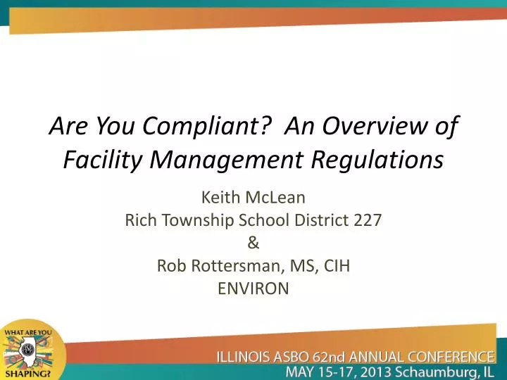 are you compliant an overview of facility management regulations