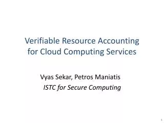 Verifiable Resource Accounting for Cloud Computing Services