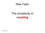 Understanding the Complexity of Counting Problems and #P-Completeness - slide 1
