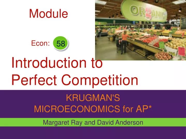 introduction to perfect competition