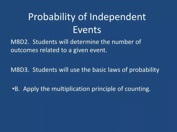 probability of independent events