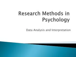 Research Methods in Psychology