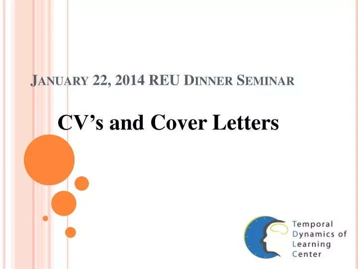 january 22 2014 reu dinner seminar