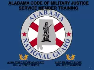 ALABAMA CODE OF MILITARY JUSTICE service member training