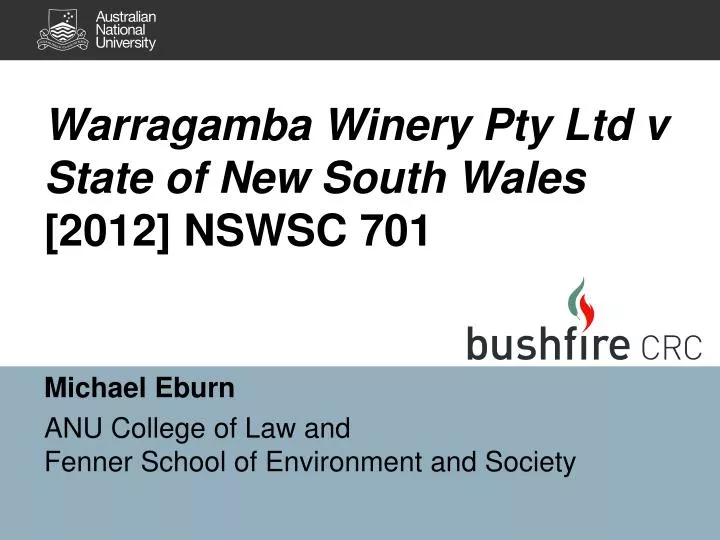 warragamba winery pty ltd v state of new south wales 2012 nswsc 701