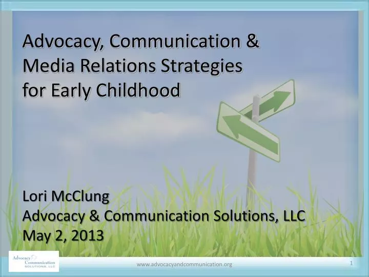 advocacy communication media relations strategies for early childhood
