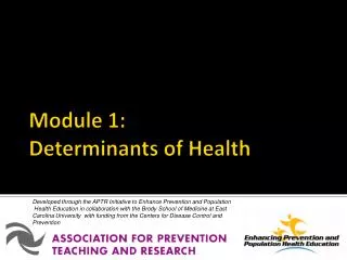 Module 1: Determinants of Health