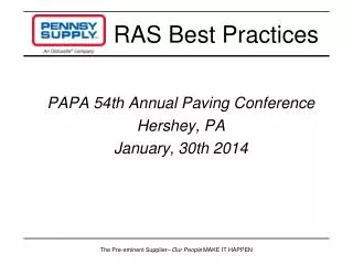 RAS Best Practices