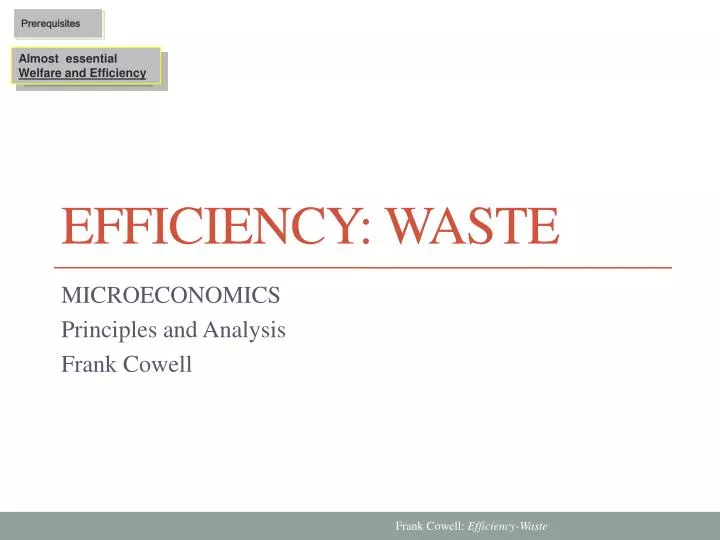 efficiency waste