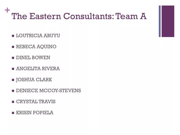 the eastern consultants team a