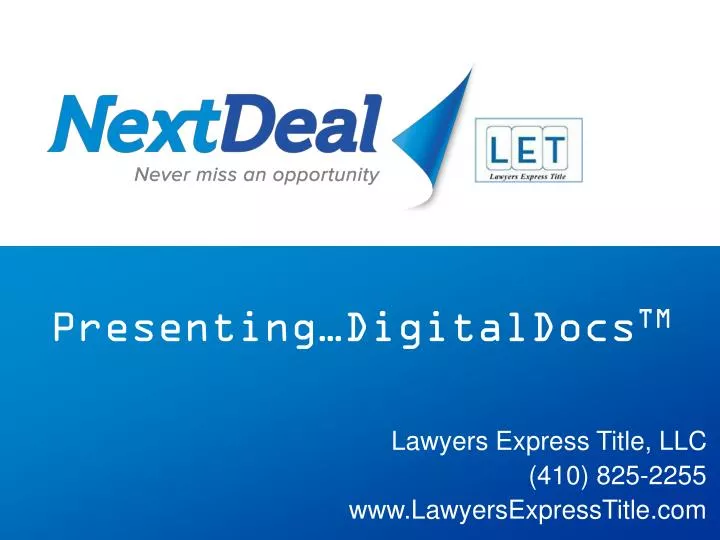 presenting digitaldocs tm