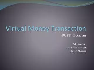 Virtual Money Transaction