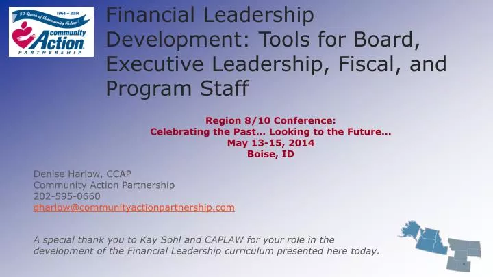 financial leadership development tools for board executive leadership fiscal and program staff
