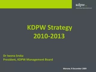 KDPW Strategy 2010-2013