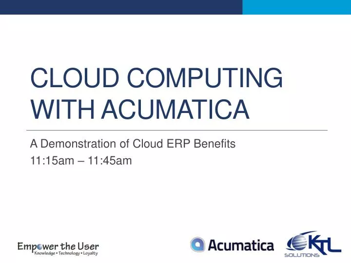cloud computing with acumatica