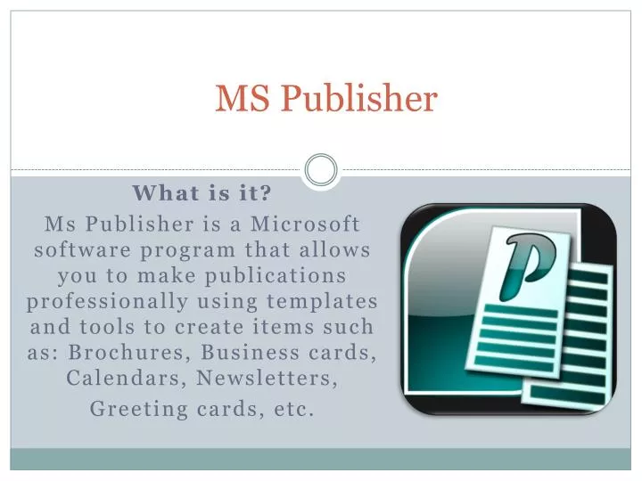 ms publisher