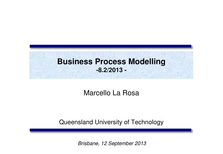 business process modelling 8 2 2013