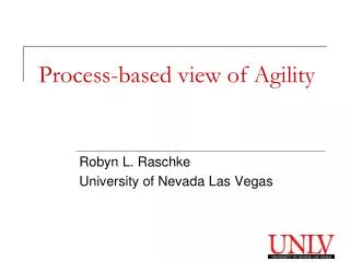 Process-based view of Agility