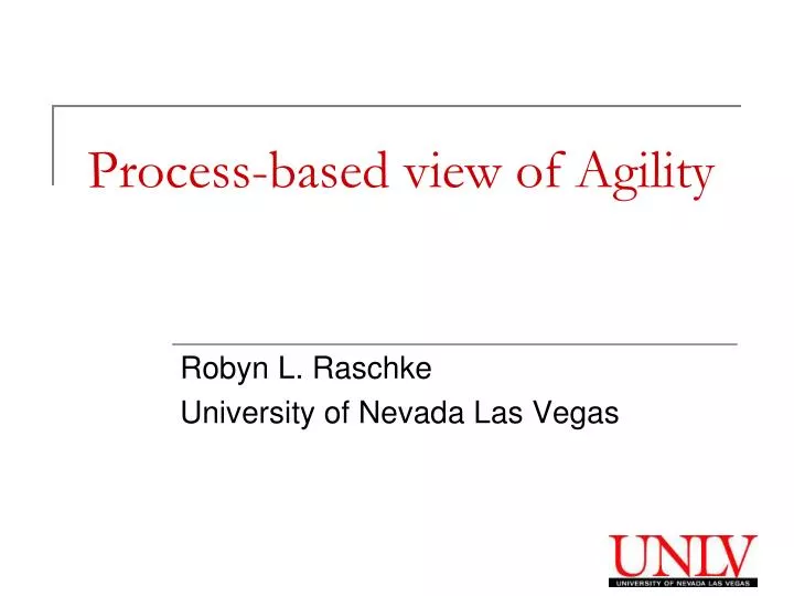 process based view of agility