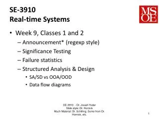 SE-3910 Real-time Systems