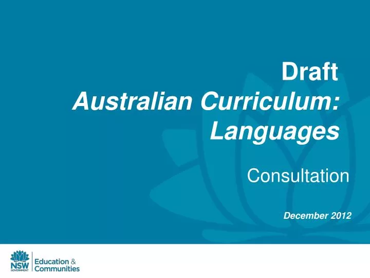 draft australian curriculum languages