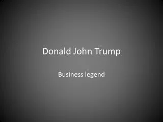 Donald John Trump