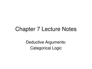 Chapter 7 Lecture Notes