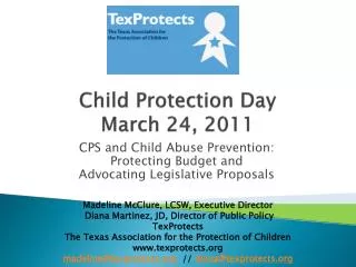 Child Protection Day March 24, 2011