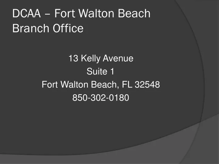 dcaa fort walton beach branch office