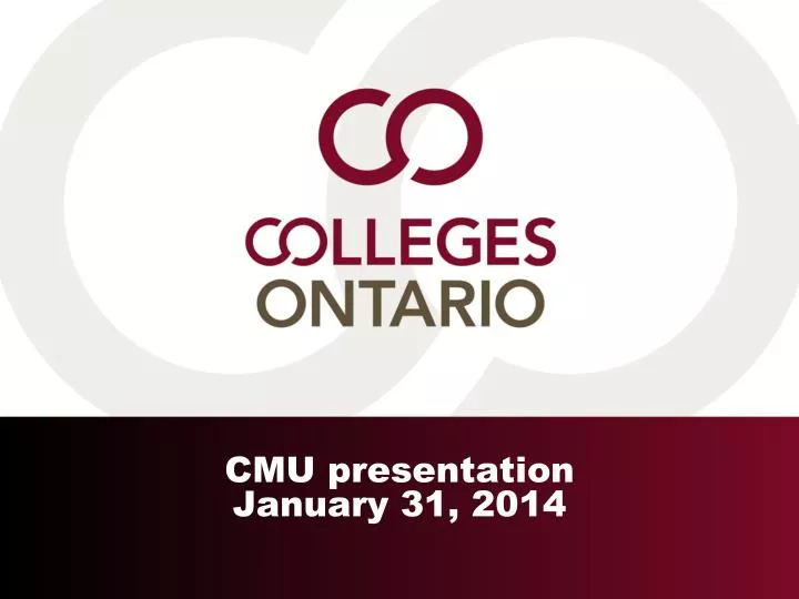 cmu presentation january 31 2014