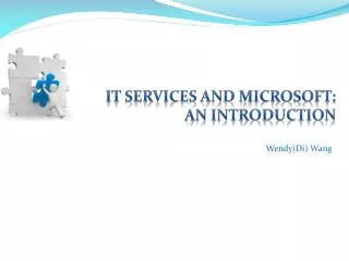 IT Services and Microsoft: An Introduction